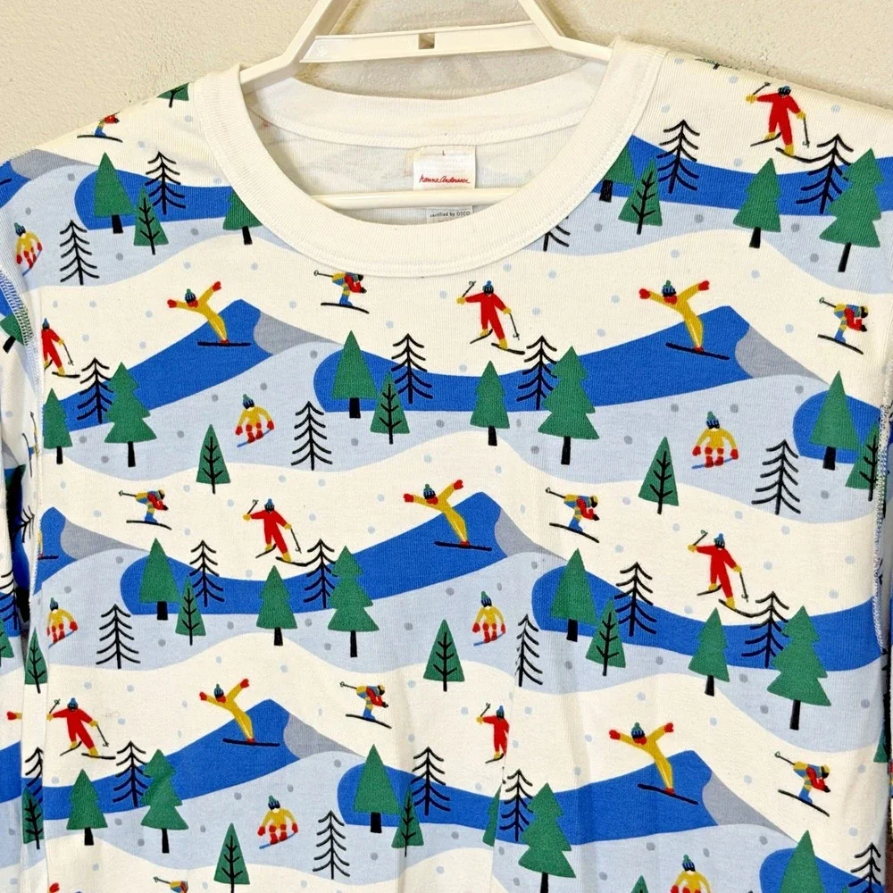 Hanna Andersson Holiday HannaJams Pajama Top T-Shirt Unisex Sz Large Long Sleeve